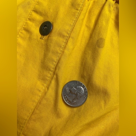 Howard Wolf Yellow Tea Length Dress Button Front Vintage Size 8 - Picture 12 of 13